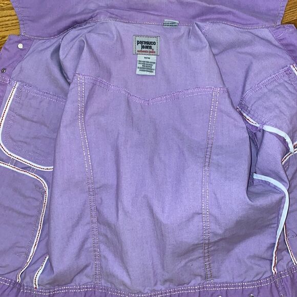 Parasuco Jeans Violet Lavender Purple Denim Jacket Vintage size medium M - Picture 4 of 10